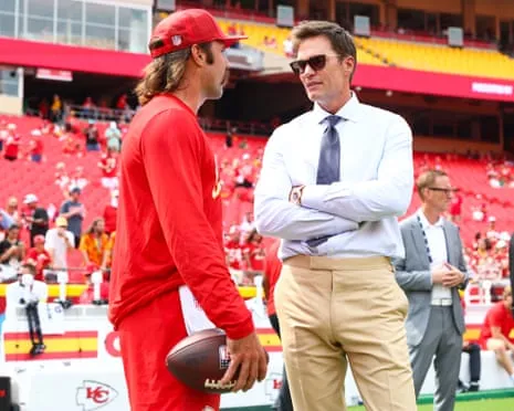 The NFL legend draws social media outrage as being spotted in Raiders team booth